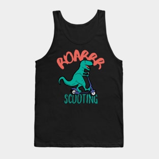 Funny E-Scooter, Dino Driving Scooter Tank Top